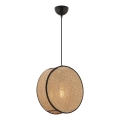 Κρεμαστό φωτιστικό με καλώδιο BIG DRUM 1xE27/60W/230V καφέ/μαύρο