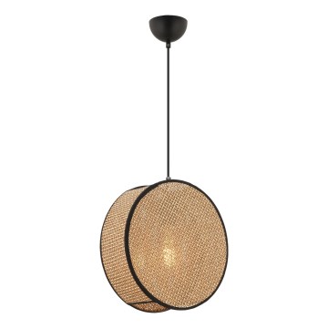 Κρεμαστό φωτιστικό με καλώδιο BIG DRUM 1xE27/60W/230V καφέ/μαύρο