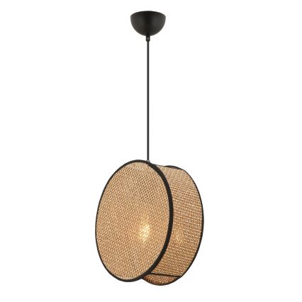 Κρεμαστό φωτιστικό με καλώδιο BIG DRUM 1xE27/60W/230V καφέ/μαύρο