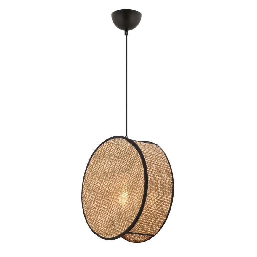 Κρεμαστό φωτιστικό με καλώδιο BIG DRUM 1xE27/60W/230V καφέ/μαύρο