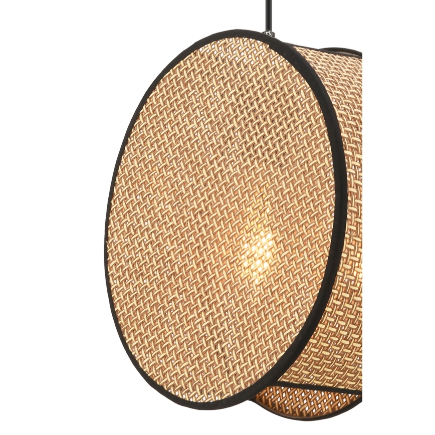Κρεμαστό φωτιστικό με καλώδιο BIG DRUM 1xE27/60W/230V καφέ/μαύρο
