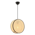 Κρεμαστό φωτιστικό με καλώδιο BIG DRUM 1xE27/60W/230V μπεζ/μαύρο