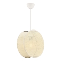 Κρεμαστό φωτιστικό με καλώδιο BIG DRUM 1xE27/60W/230V σε απόχρωση εκρού