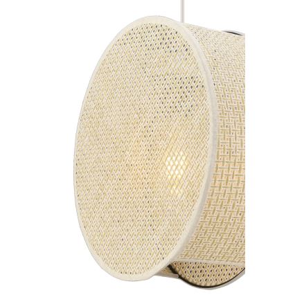 Κρεμαστό φωτιστικό με καλώδιο BIG DRUM 1xE27/60W/230V σε εκρού απόχρωση