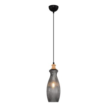 Κρεμαστό φωτιστικό με καλώδιο BOTTLE 1xE14/4W/230V σε καπνιστή απόχρωση