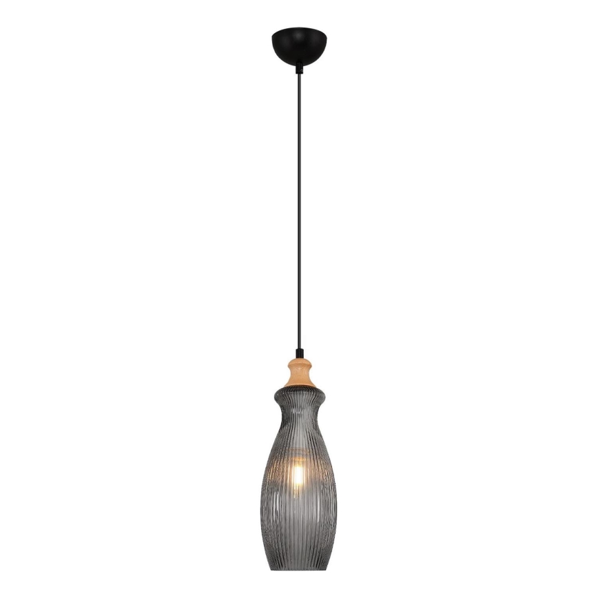 Κρεμαστό φωτιστικό με καλώδιο BOTTLE 1xE14/4W/230V σε καπνιστή απόχρωση