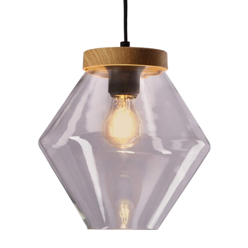 Κρεμαστό φωτιστικό με καλώδιο BRELS 1xE27/40W/230V διαφανές