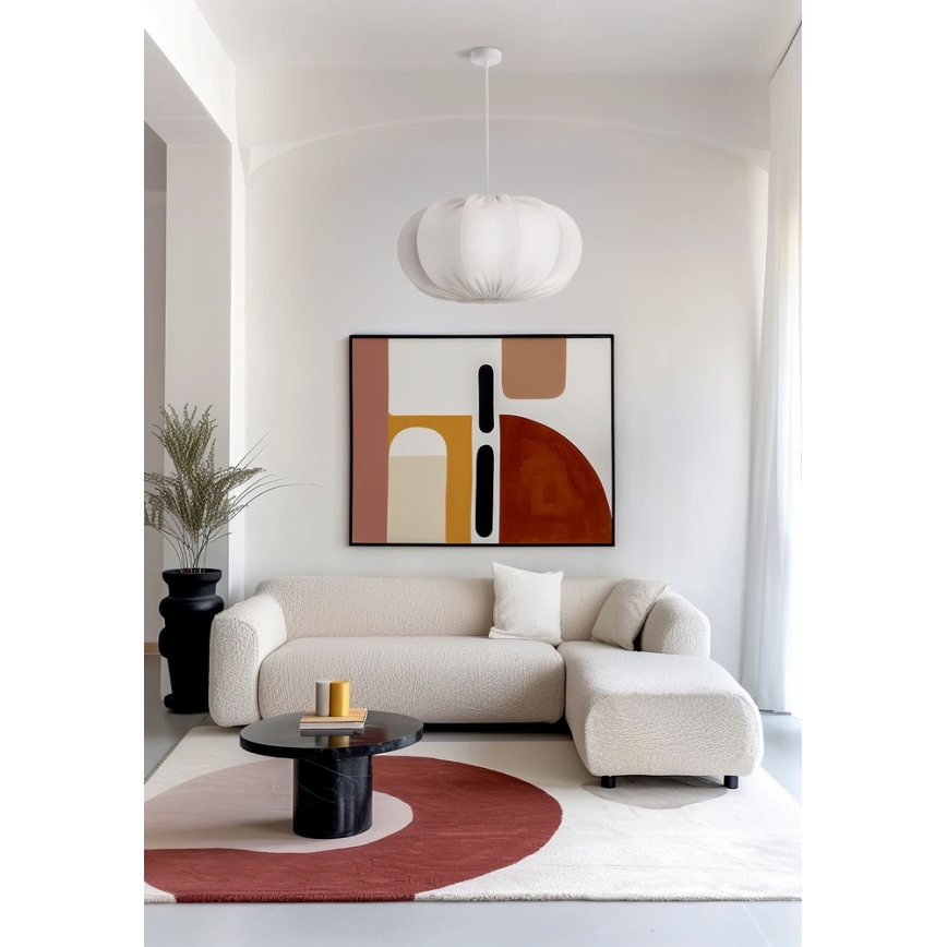 Κρεμαστό φωτιστικό με καλώδιο CAFEE 1xE27/40W/230V Ø 52 cm λευκό