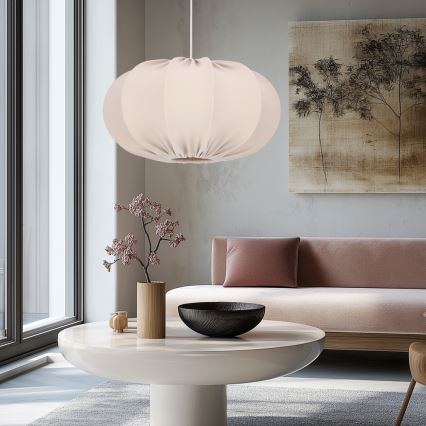 Κρεμαστό φωτιστικό με καλώδιο CAFEE 1xE27/40W/230V Ø 52 cm μπεζ