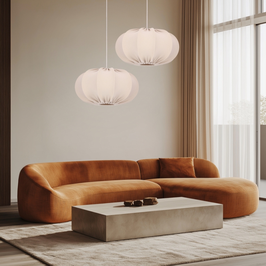 Κρεμαστό φωτιστικό με καλώδιο CAFEE 1xE27/40W/230V Ø 52 cm μπεζ