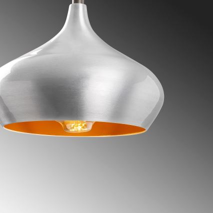 Κρεμαστό φωτιστικό με καλώδιο DODO 1xE27/40W/230V ματ χρώμιο