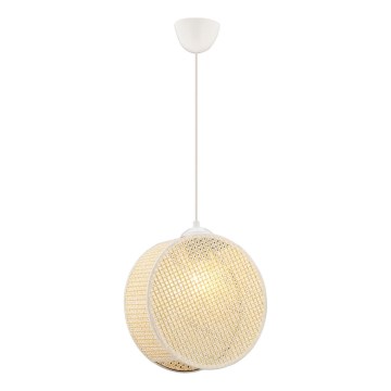 Κρεμαστό φωτιστικό με καλώδιο DRUM 1xE27/60W/230V εκρού
