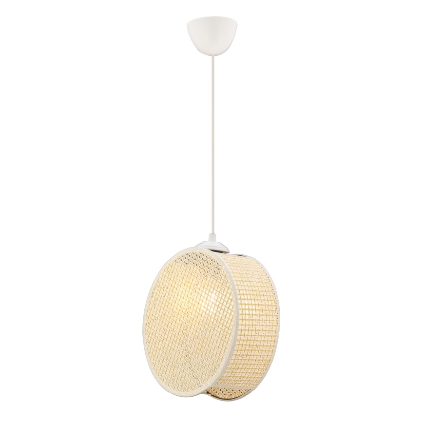 Κρεμαστό φωτιστικό με καλώδιο DRUM 1xE27/60W/230V εκρού