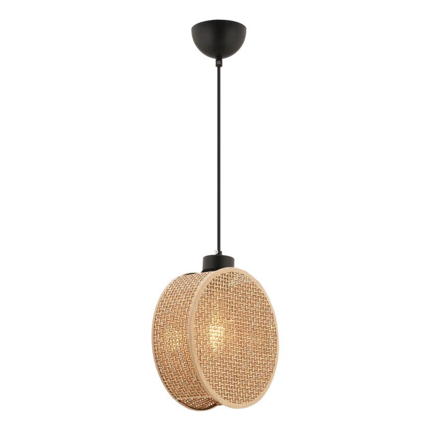 Κρεμαστό φωτιστικό με καλώδιο DRUM 1xE27/60W/230V καφέ