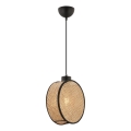 Κρεμαστό φωτιστικό με καλώδιο DRUM 1xE27/60W/230V καφέ/μαύρο