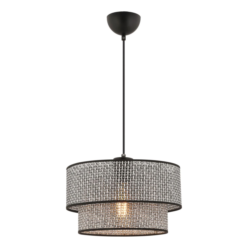 Κρεμαστό φωτιστικό με καλώδιο ECHO 1xE27/60W/230V γκρι/μαύρο
