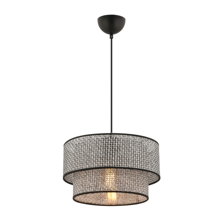 Κρεμαστό φωτιστικό με καλώδιο ECHO 1xE27/60W/230V γκρι/μαύρο