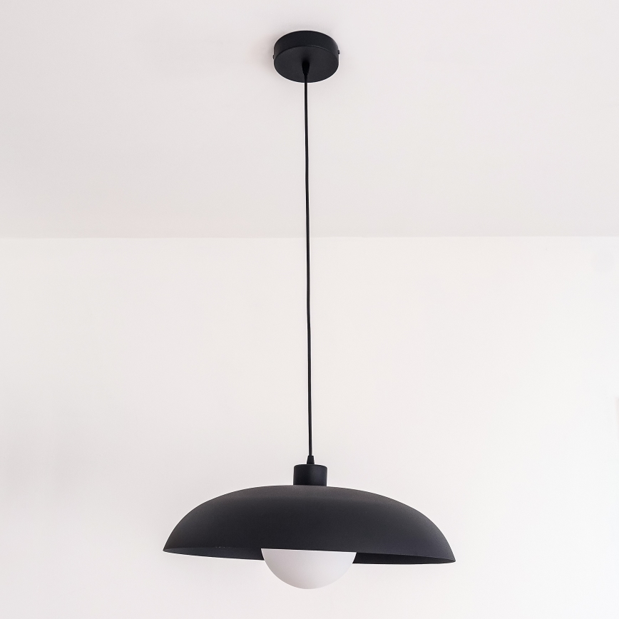 Κρεμαστό φωτιστικό με καλώδιο ECLIPSE 1xE27/15W/230V μαύρο