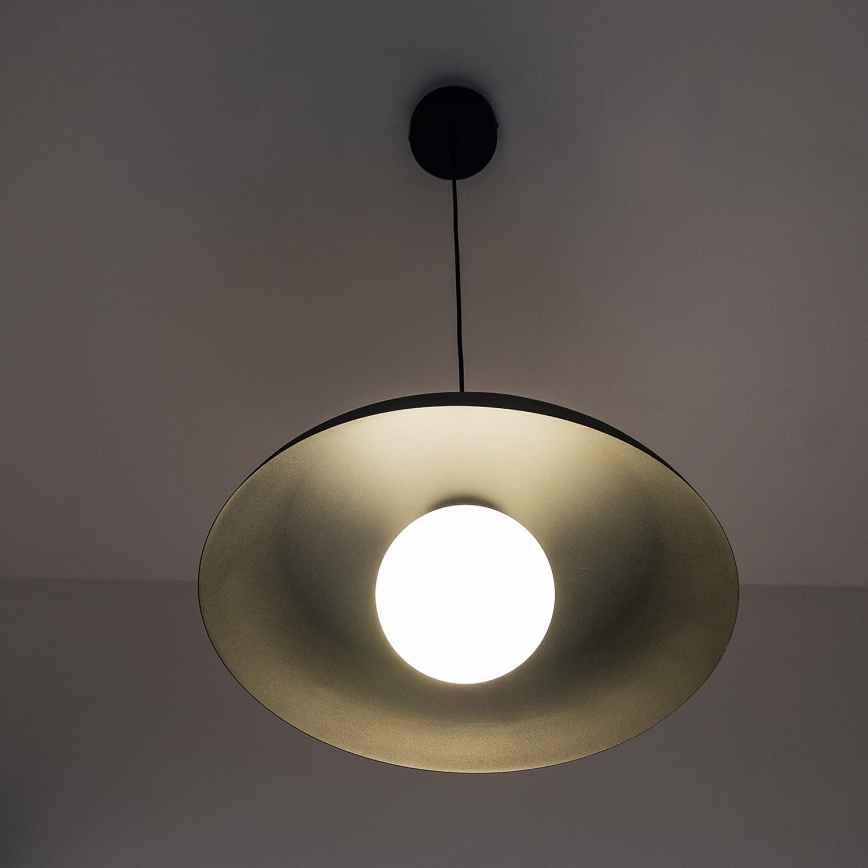 Κρεμαστό φωτιστικό με καλώδιο ECLIPSE 1xE27/15W/230V μαύρο