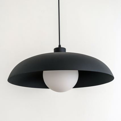 Κρεμαστό φωτιστικό με καλώδιο ECLIPSE 1xE27/15W/230V μαύρο