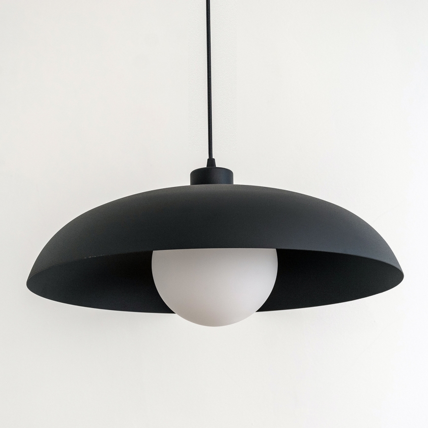 Κρεμαστό φωτιστικό με καλώδιο ECLIPSE 1xE27/15W/230V μαύρο
