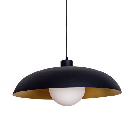 Κρεμαστό φωτιστικό με καλώδιο ECLIPSE 1xE27/15W/230V μαύρο/χρυσό