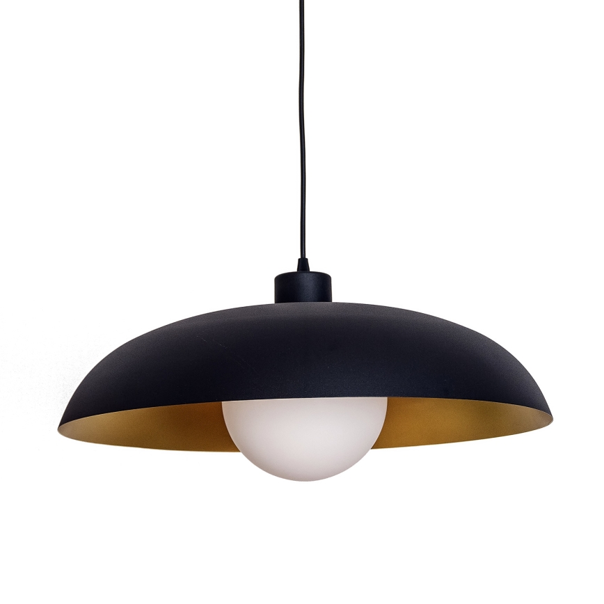Κρεμαστό φωτιστικό με καλώδιο ECLIPSE 1xE27/15W/230V μαύρο/χρυσό