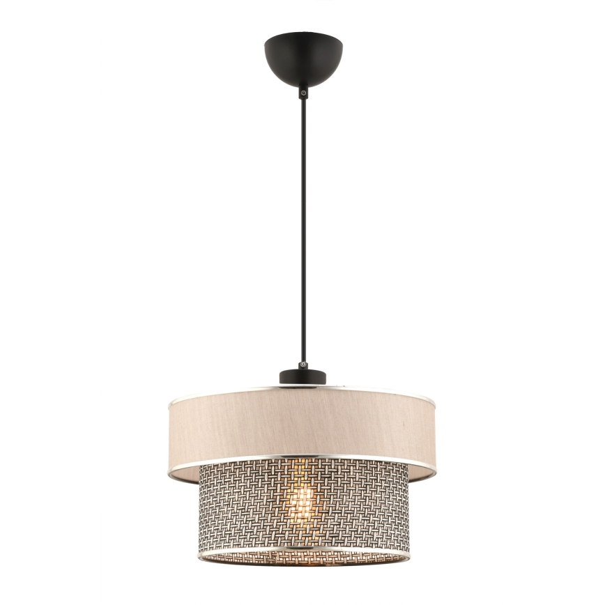 Κρεμαστό φωτιστικό με καλώδιο ERO 1xE27/60W/230V εκρού/γκρί