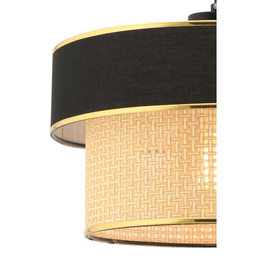 Κρεμαστό φωτιστικό με καλώδιο ERO 1xE27/60W/230V, μαύρο/μπεζ