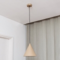 Κρεμαστό φωτιστικό με καλώδιο ETNA II, 1x E27 / 15W / 230V, Ø 25 cm, μπεζ