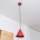 Κρεμαστό φωτιστικό με καλώδιο ETNA II 1xE27/15W/230V Ø 18,5 cm κόκκινο