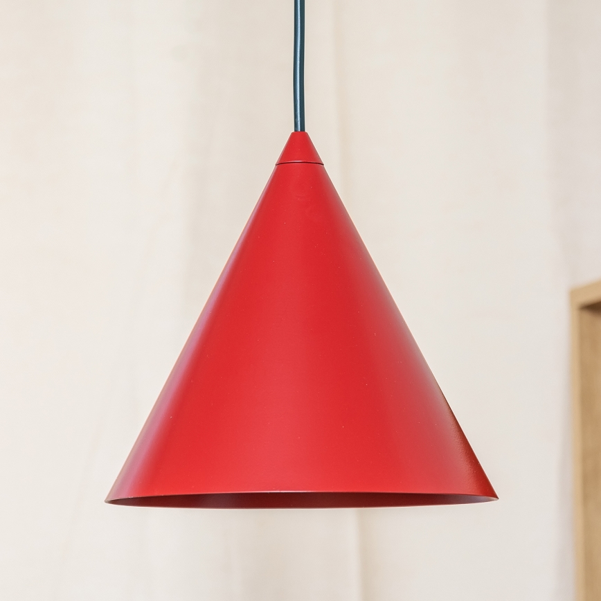 Κρεμαστό φωτιστικό με καλώδιο ETNA II 1xE27/15W/230V Ø 18,5 cm κόκκινο