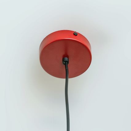 Κρεμαστό φωτιστικό με καλώδιο ETNA II 1xE27/15W/230V Ø 18,5 cm κόκκινο