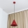 Κρεμαστό φωτιστικό με καλώδιο ETNA II, 1xE27/15W/230V, Ø 25 cm, κόκκινο