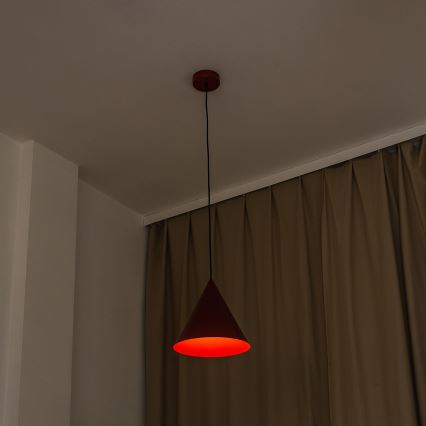 Κρεμαστό φωτιστικό με καλώδιο ETNA II, 1xE27/15W/230V, Ø 25 cm, κόκκινο