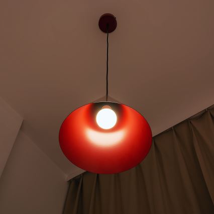 Κρεμαστό φωτιστικό με καλώδιο ETNA II, 1xE27/15W/230V, Ø 25 cm, κόκκινο