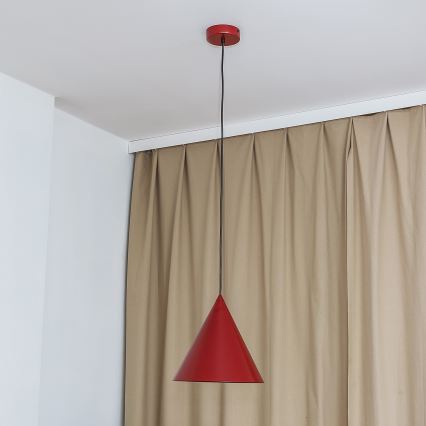 Κρεμαστό φωτιστικό με καλώδιο ETNA II, 1xE27/15W/230V, Ø 25 cm, κόκκινο