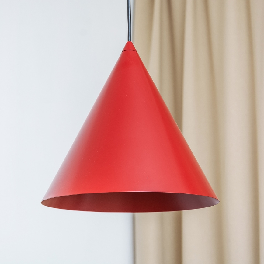 Κρεμαστό φωτιστικό με καλώδιο ETNA II, 1xE27/15W/230V, Ø 25 cm, κόκκινο