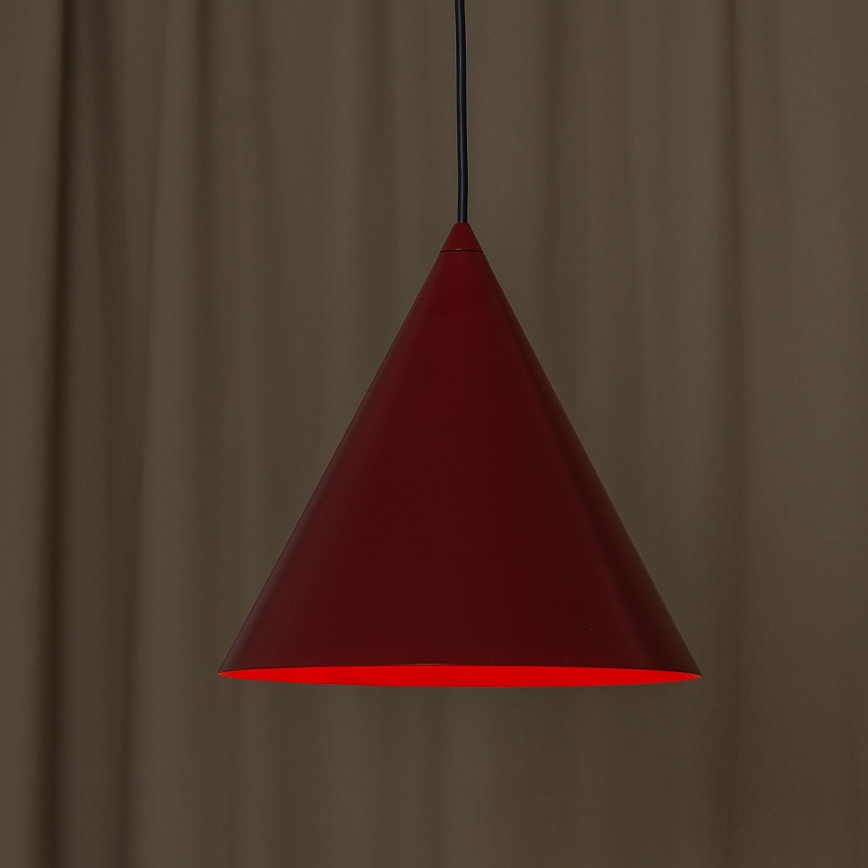 Κρεμαστό φωτιστικό με καλώδιο ETNA II, 1xE27/15W/230V, Ø 25 cm, κόκκινο