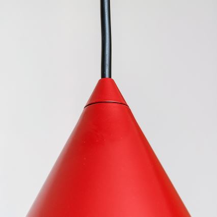 Κρεμαστό φωτιστικό με καλώδιο ETNA II, 1xE27/15W/230V, Ø 25 cm, κόκκινο
