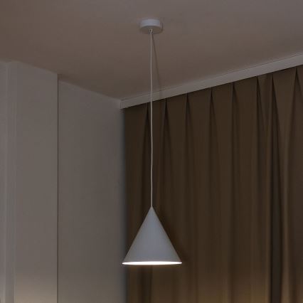 Κρεμαστό φωτιστικό με καλώδιο ETNA II, 1xE27/15W/230V, Ø 25 εκ., λευκό
