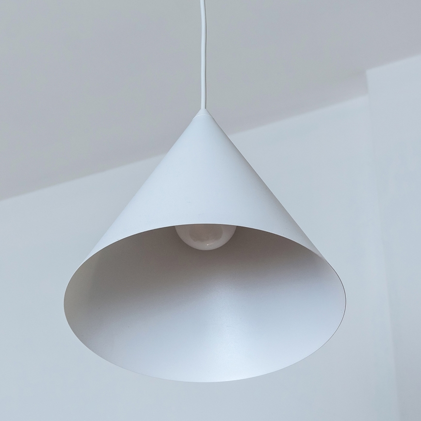 Κρεμαστό φωτιστικό με καλώδιο ETNA II, 1xE27/15W/230V, Ø 25 εκ., λευκό