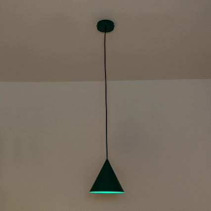 Κρεμαστό φωτιστικό με καλώδιο ETNA II 1xE27/15W/230V, διάμ. 18,5 cm, πράσινο