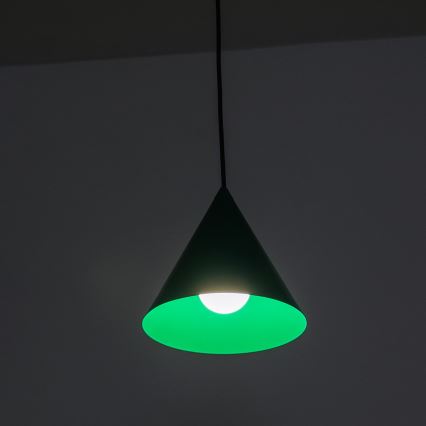 Κρεμαστό φωτιστικό με καλώδιο ETNA II 1xE27/15W/230V, διάμ. 18,5 cm, πράσινο