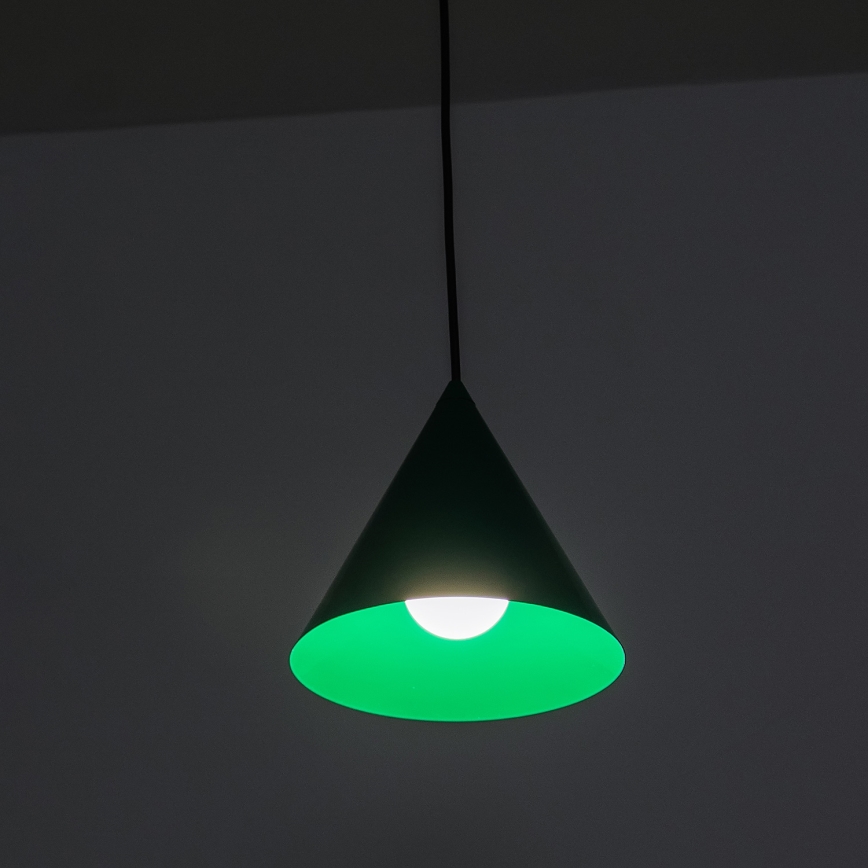 Κρεμαστό φωτιστικό με καλώδιο ETNA II 1xE27/15W/230V, διάμ. 18,5 cm, πράσινο