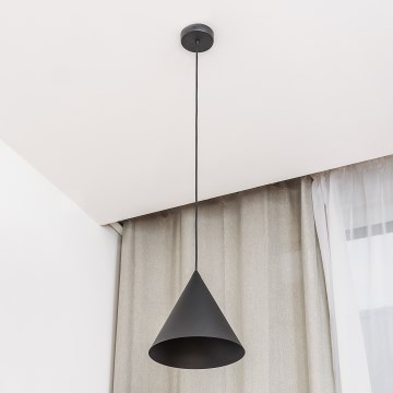 Κρεμαστό φωτιστικό με καλώδιο ETNA II 1xE27/15W/230V, διάμ. 25 cm, μαύρο