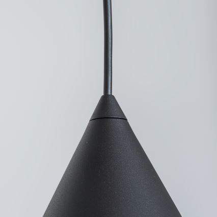 Κρεμαστό φωτιστικό με καλώδιο ETNA II 1xE27/15W/230V, διάμ. 25 cm, μαύρο