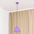Κρεμαστό φωτιστικό με καλώδιο ETNA II 1xE27/15W/230V διάμ. 25 cm μωβ