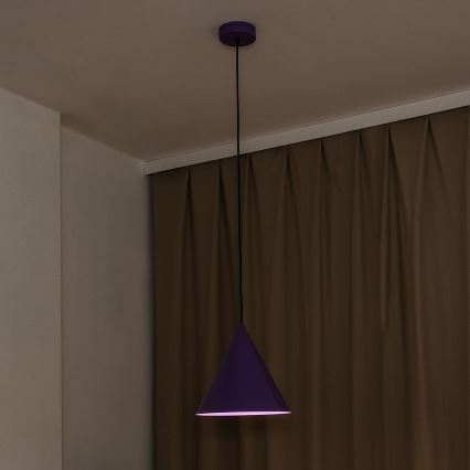 Κρεμαστό φωτιστικό με καλώδιο ETNA II 1xE27/15W/230V διάμ. 25 cm μωβ