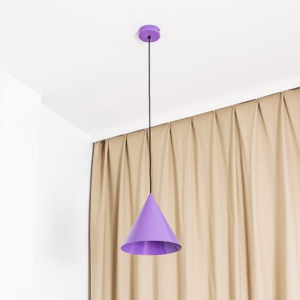 Κρεμαστό φωτιστικό με καλώδιο ETNA II 1xE27/15W/230V διάμ. 25 cm μωβ